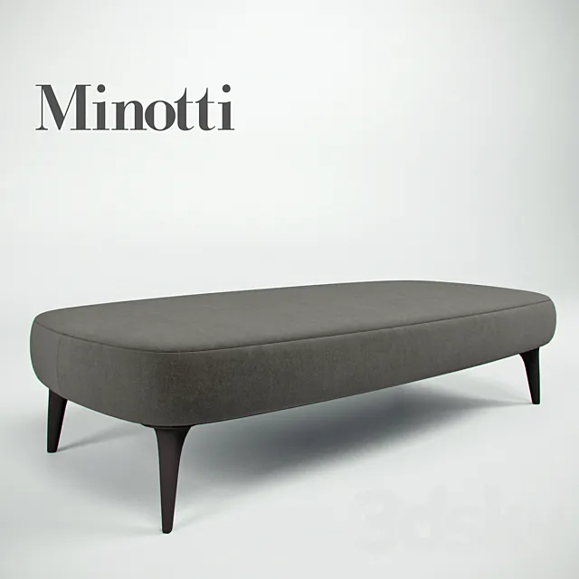 Minotti aston bench 3D Model Minotti aston bench 3D Model