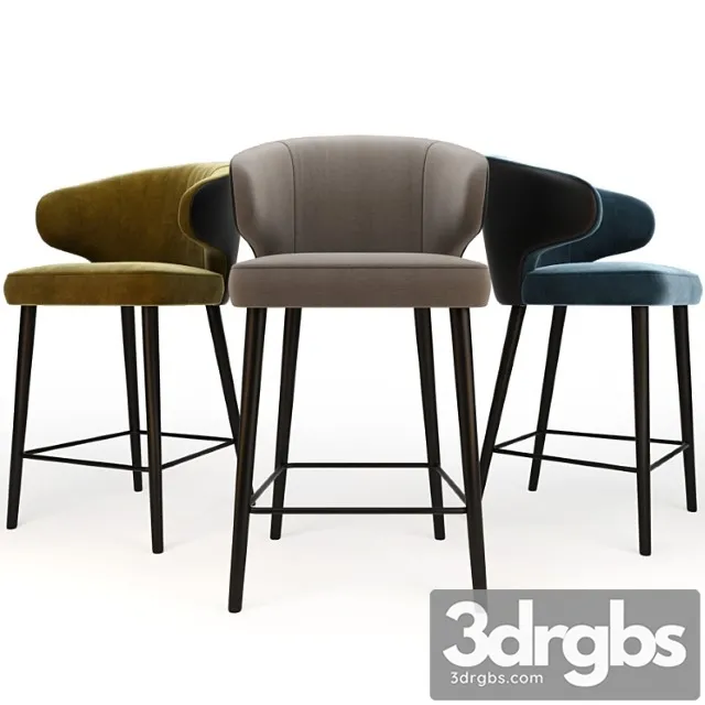 Minotti aston little counter stool 2 3D Model Download Minotti aston little counter stool 2 3D Model Download