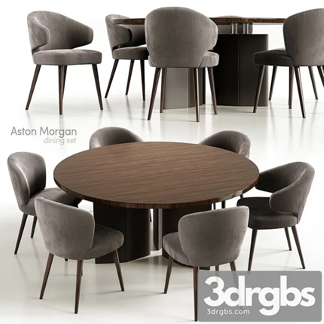 Minotti aston morgan dining set 2 3D Model Download