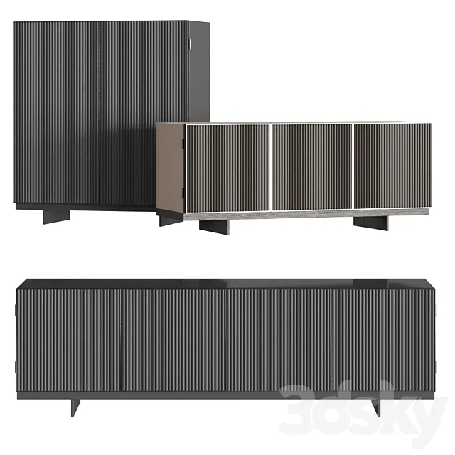 Minotti aylon sideboards 3DModel Minotti aylon sideboards 3DModel