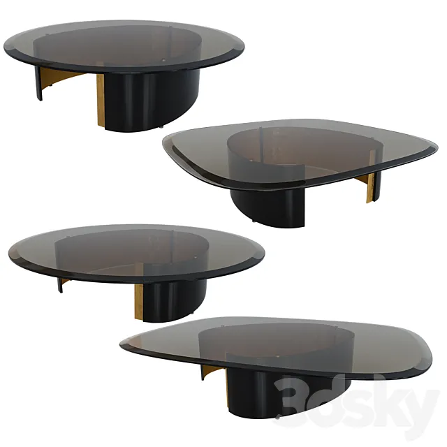 Minotti Bangle – set tables 3D Model