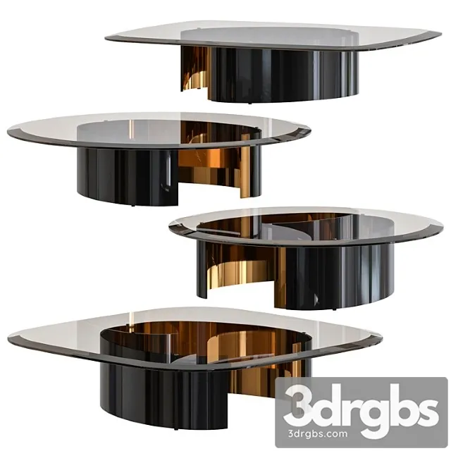 Minotti bangle tables set 2 3D Model Download