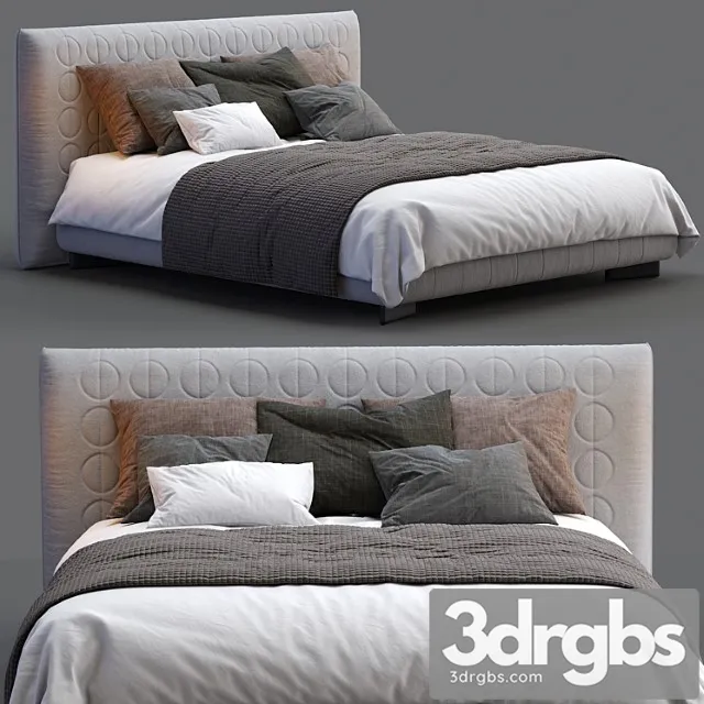 Minotti bed curtis 2 3D Model Download