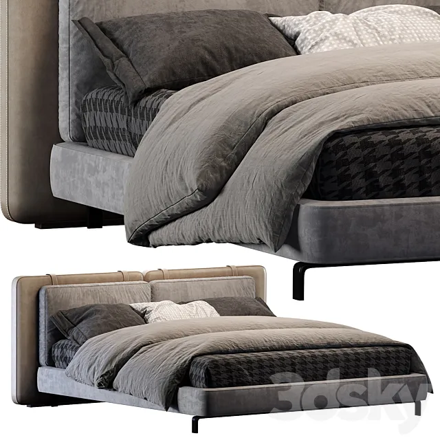 Minotti bed Tatlin “Soft” 3DModel Minotti bed Tatlin “Soft” 3DModel