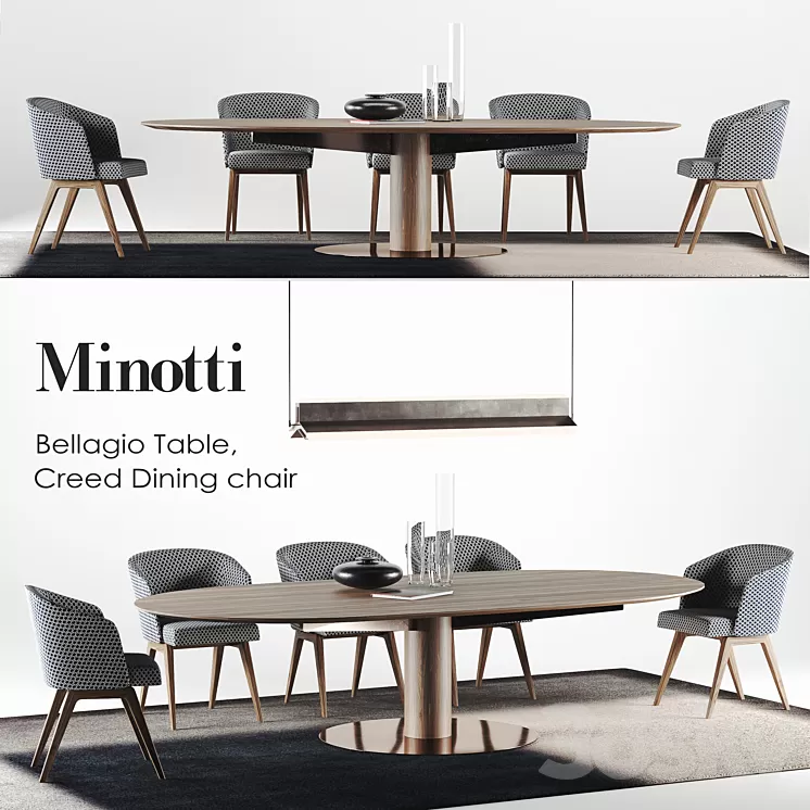 Minotti Bellagio set 3D Model
