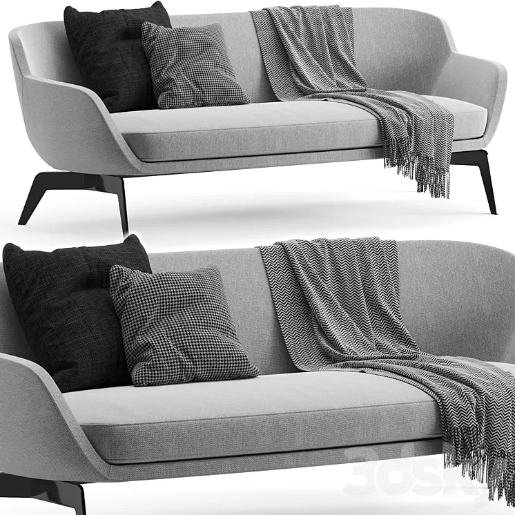Minotti Belt Sofa 3D Model Free Download