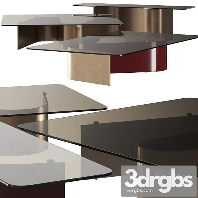 Minotti bender coffee tables 2 3D Model Download