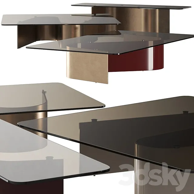Minotti Bender Coffee Tables 3DModel