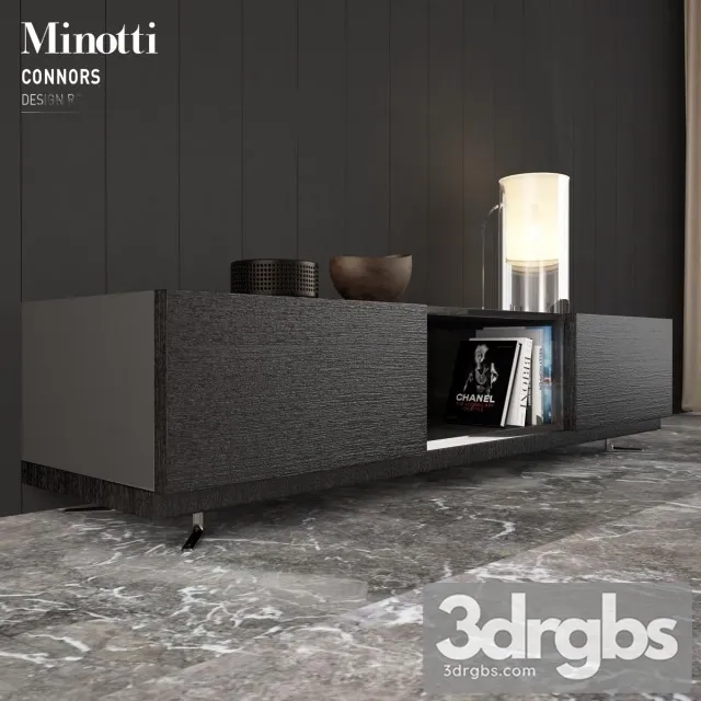 Minotti Black Connors 3D Model Download