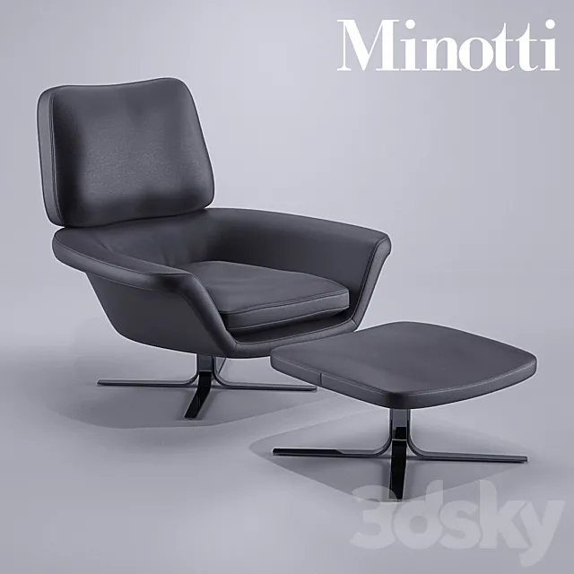 Minotti Blake Soft armchair 3D Model