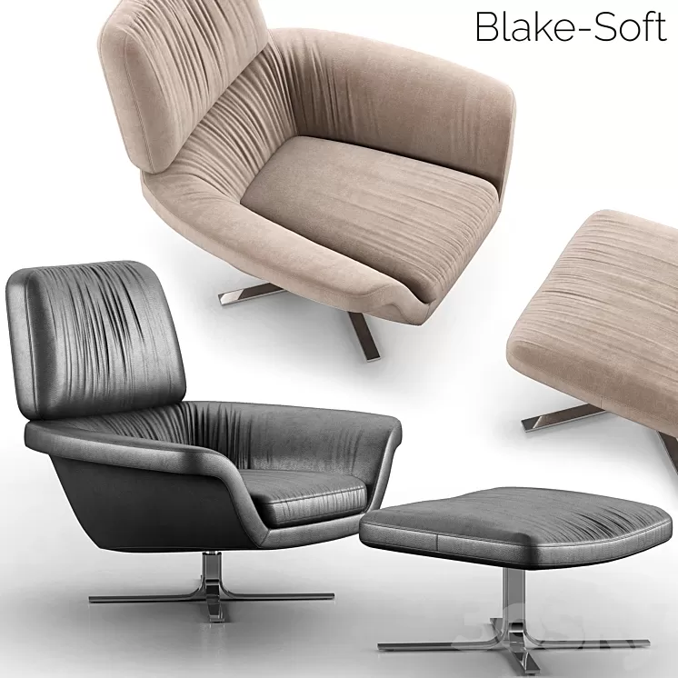 Minotti Blake Soft Armchair 3D Model