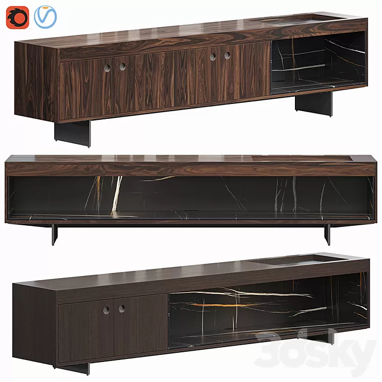 MINOTTI BOTECO HORIZONTAL SIDEBOARD 3D Model MINOTTI BOTECO HORIZONTAL SIDEBOARD 3D Model