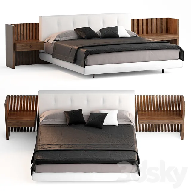 minotti Brasilia bed 2021 collection 3DModel minotti Brasilia bed 2021 collection 3DModel