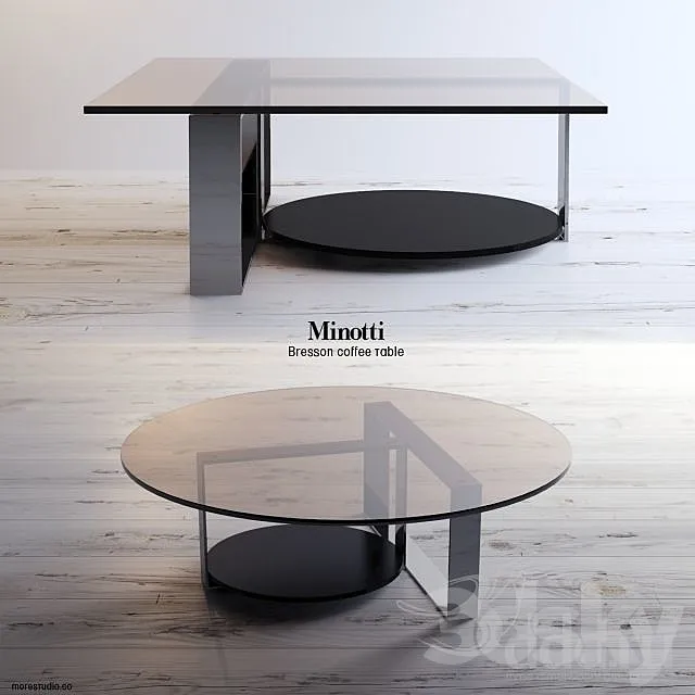Minotti – Bresson coffee table 3D Model