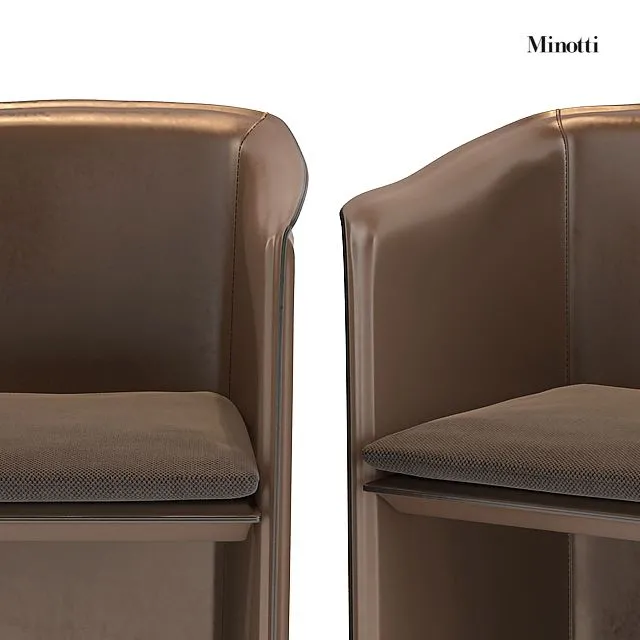 Minotti case hair+van dyck table 3D Model