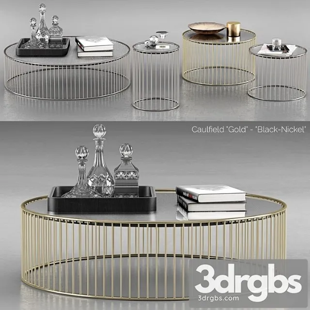 Minotti Caulfield Gold Black Nickel Coffee Tables 1 3D Model Download Minotti Caulfield Gold Black Nickel Coffee Tables 1 3D Model Download