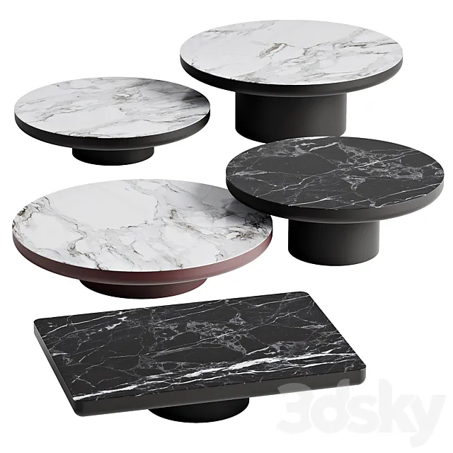 Minotti coffee tables Brady 3D Model Minotti coffee tables Brady 3D Model
