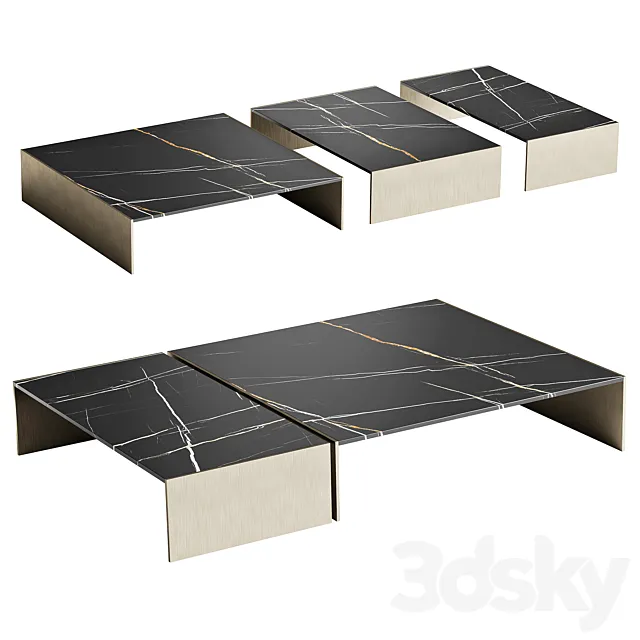Minotti coffee tables Linha 3DModel