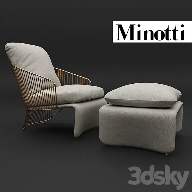Minotti Colette 3D Model