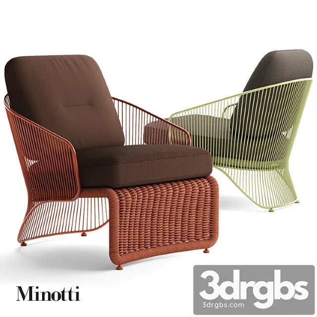 Minotti Colette Outdoor Armchair 3D Model Download Minotti Colette Outdoor Armchair 3D Model Download