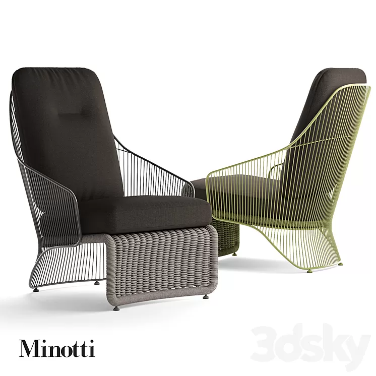 Minotti Colette Outdoor Bergère 3D Model