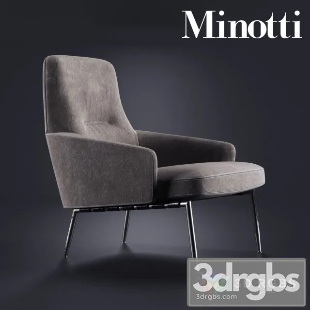 Minotti Coley Armchair 3D Model Download Minotti Coley Armchair 3D Model Download