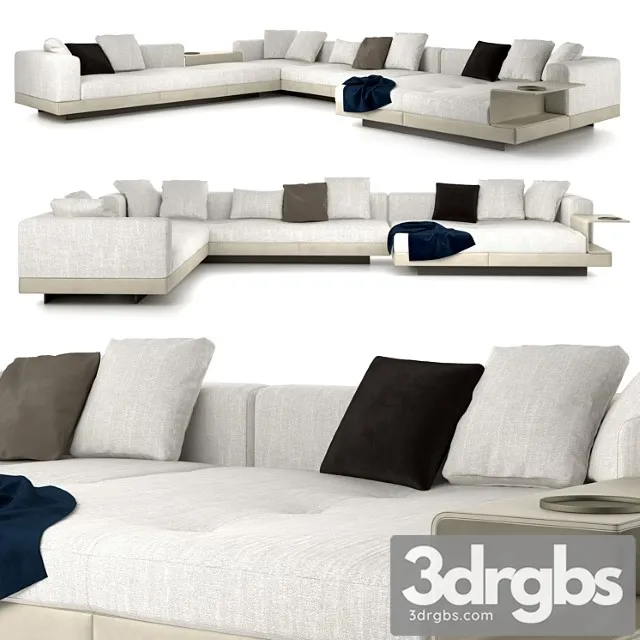 Minotti connery modular sofa 2 3D Model Download