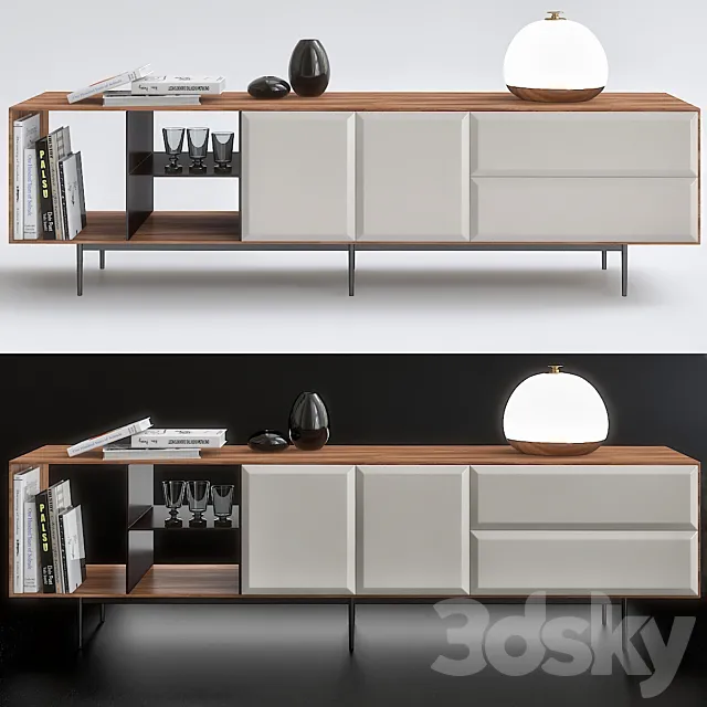Minotti Console Table 3DModel Minotti Console Table 3DModel