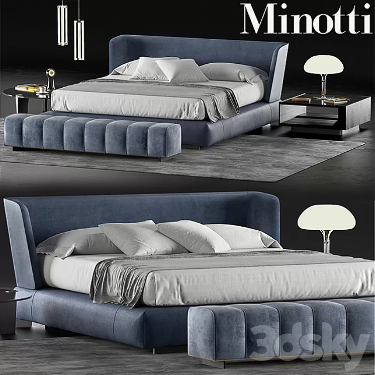 Minotti creed bed 3D Model