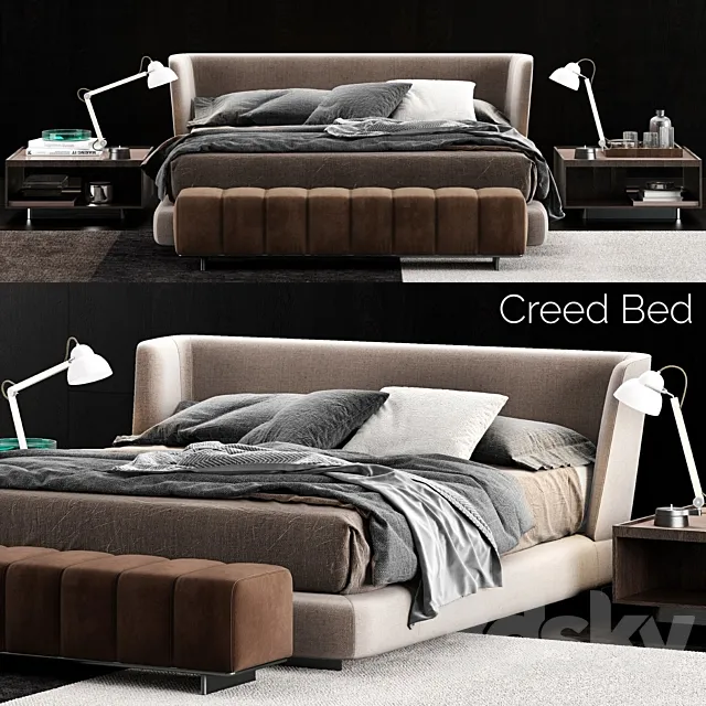 Minotti creed bed 3DModel Minotti creed bed 3DModel