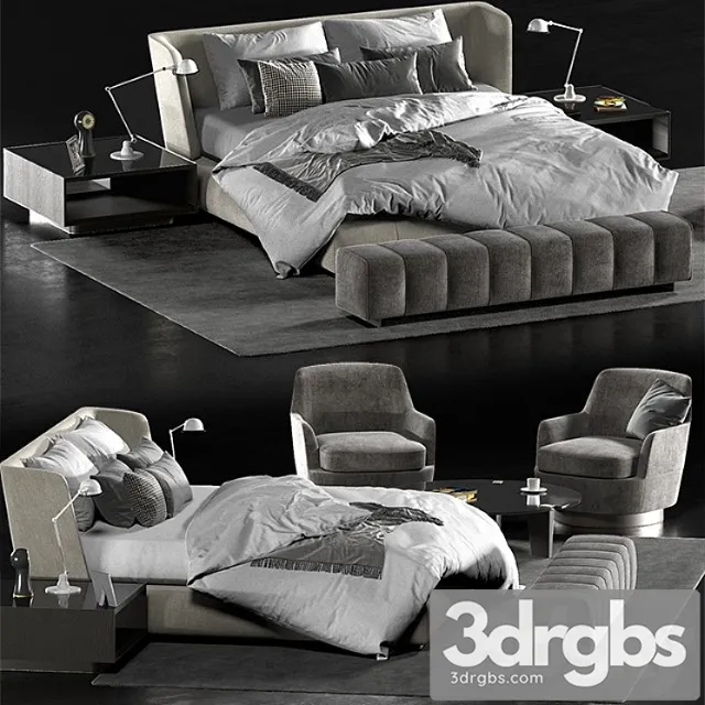 Minotti Creed Bed Minotti Jacques Chair 3D Model Download
