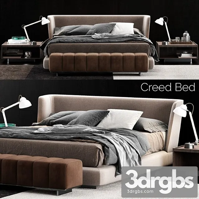 Minotti creed bed_2 2 3D Model Download