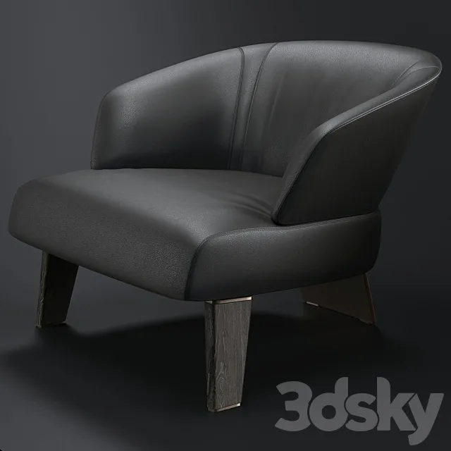 Minotti Creed Large Armchair 3D Model