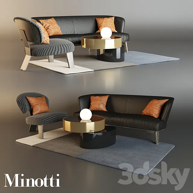 Minotti Creed Lounge 3DModel Minotti Creed Lounge 3DModel