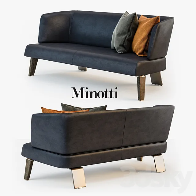 Minotti CREED Lounge sofa 3D Model Minotti CREED Lounge sofa 3D Model