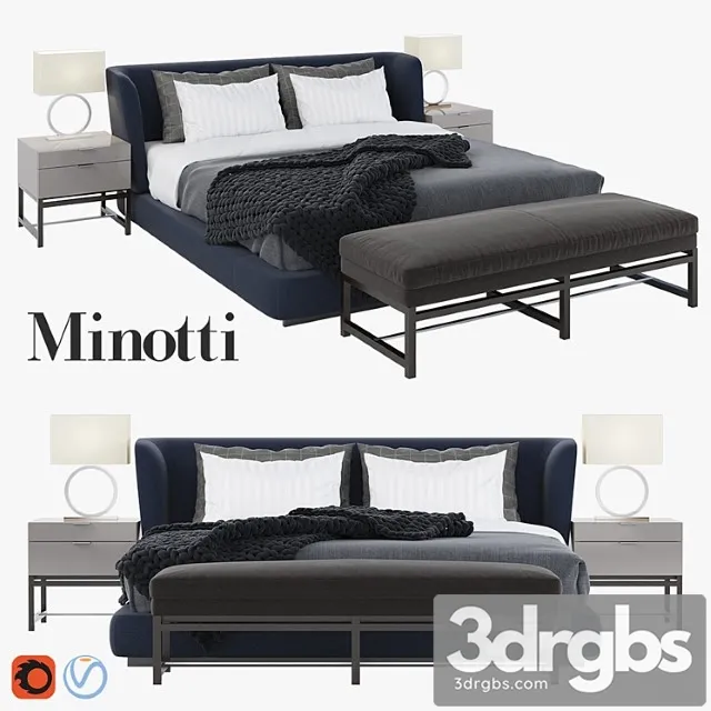 Minotti creed set 2 3D Model Download