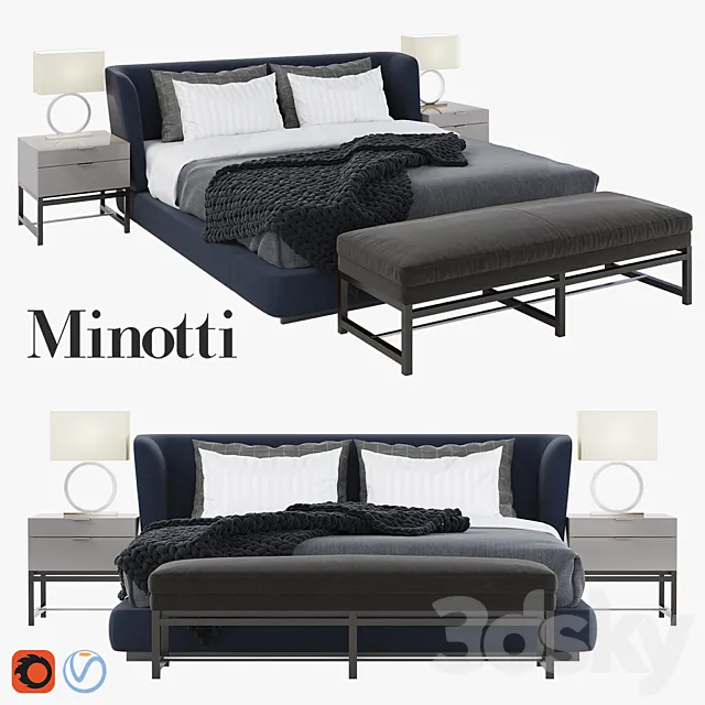 Minotti Creed set 3D Model