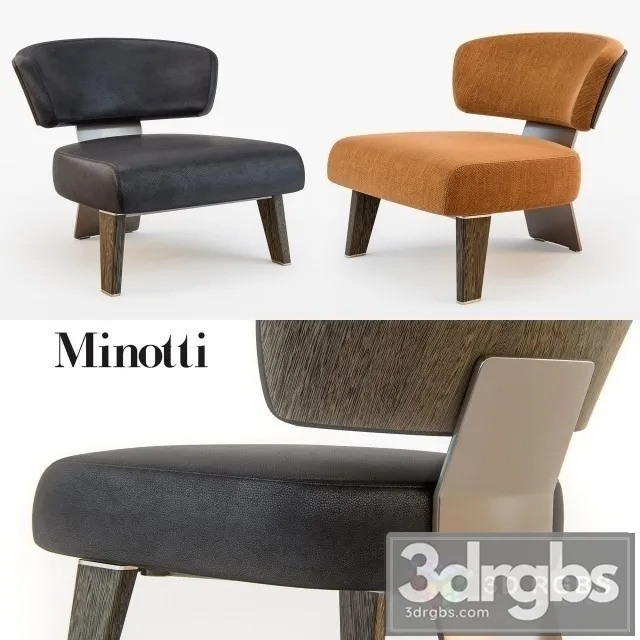 Minotti Creed Wood Armchair 3D Model Download Minotti Creed Wood Armchair 3D Model Download