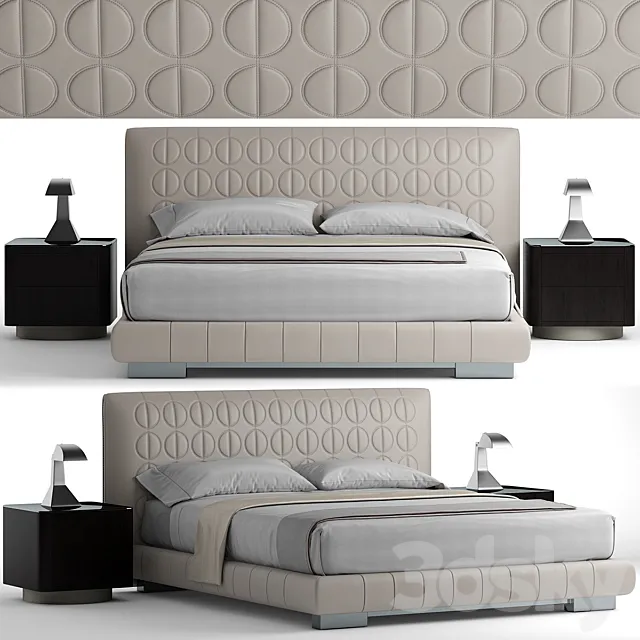 Minotti curtis bed 3DModel Minotti curtis bed 3DModel