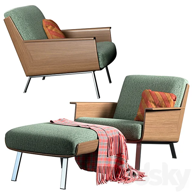 Minotti daiki armchair 3DModel Minotti daiki armchair 3DModel