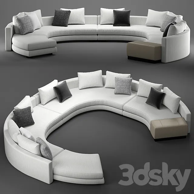 minotti daniels arrangement D 3D Model minotti daniels arrangement D 3D Model