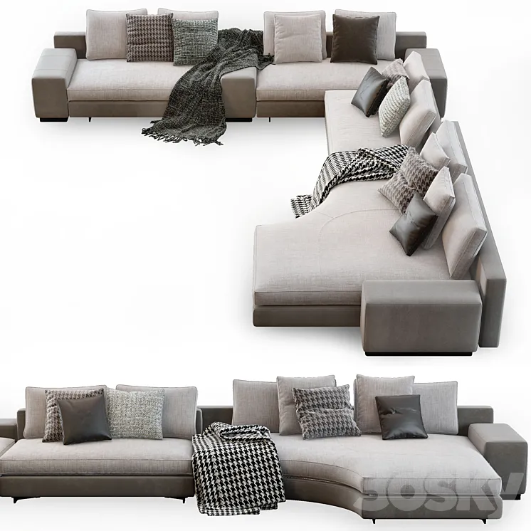 Minotti daniels sofa 3D Model Free Download