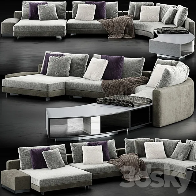 Minotti Daniels Sofa 6 3DModel Minotti Daniels Sofa 6 3DModel