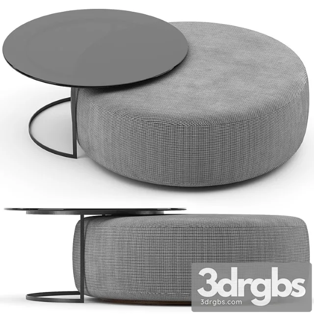 Minotti davis pouf and table Minotti davis pouf and table