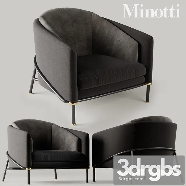 Minotti Fil Noir Black 3D Model Download Minotti Fil Noir Black 3D Model Download