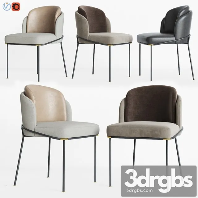 Minotti fil noir dining chair_3 2 3D Model Download Minotti fil noir dining chair_3 2 3D Model Download