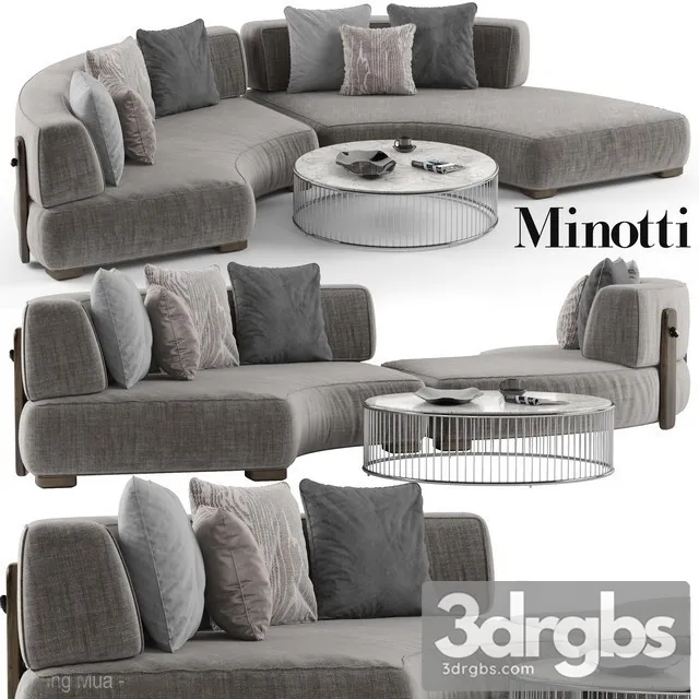 Minotti Florida Sofa Set 1 3D Model Download