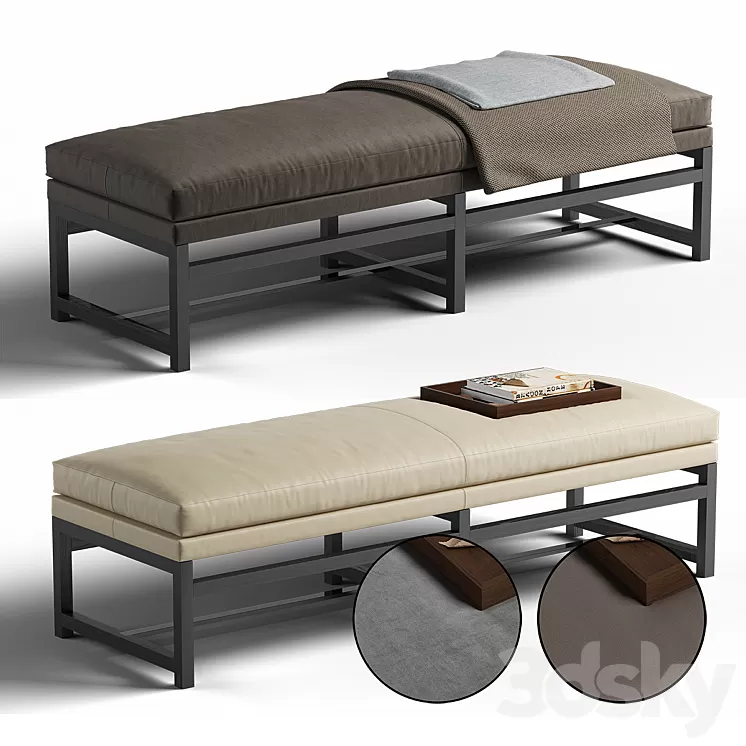 Minotti Flynt Bench 3D Model Minotti Flynt Bench 3D Model