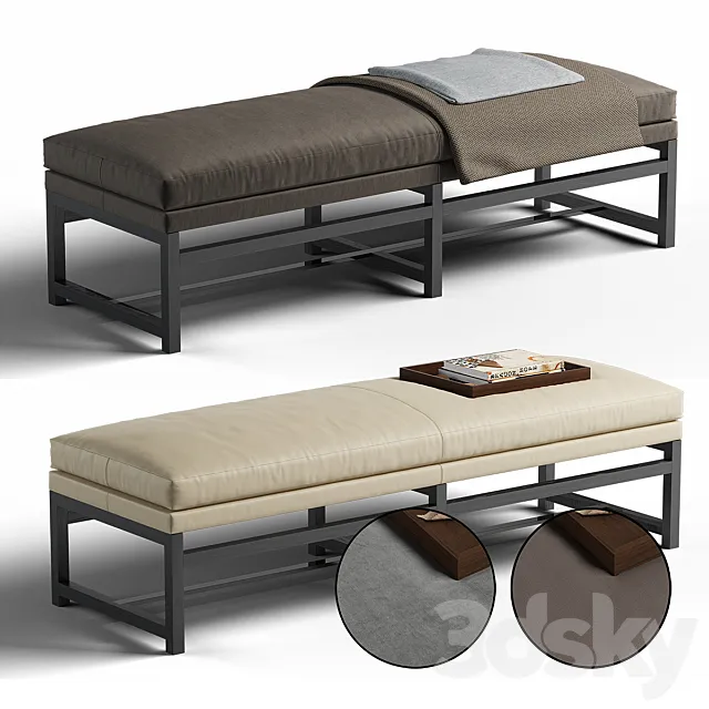 Minotti Flynt Bench 3DModel Minotti Flynt Bench 3DModel