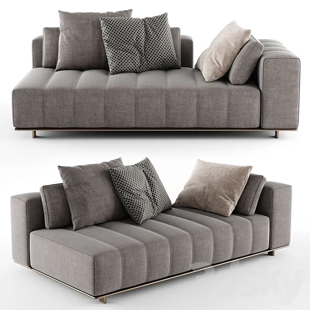 Minotti FREEMAN Daybed element 3D Model Minotti FREEMAN Daybed element 3D Model